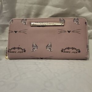 Betsey Johnson Mauve Cat Face Wallet